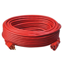 STOCK IN US! 25ft  12/3 SJTW  3 Prong Outdoor heavy duty Extension Cord, 5-15 multi socket extension cord with grounded plug